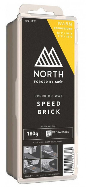 Мазь скольжения Swix тёплая North Speed Brick Warm 180 гр (NO-18W) 