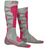 Носки X-Socks Ski Silk Merino 4.0 WMN grey melange/pink - Носки X-Socks Ski Silk Merino 4.0 WMN grey melange/pink