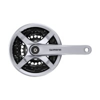 Система Shimano TY501, 175мм, Кв, 42/34/24, с защитой, с болтами, серебр., б/уп (2021)