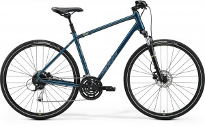 Велосипед Merida Crossway 100 28&quot; Teal-Blue/Silver-BlueLime Рама: XS (2022) 