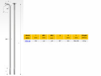 Спицы PILLAR PSR 14, 2,0мм 14GX258 мм, серебристые