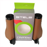 Грипсы Stels HBBT-001 130мм коричневые с черными кольцами прошитые