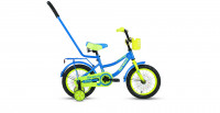 Велосипед Forward FUNKY 14 голубой\ярко-зеленый (2021) 