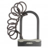 Замок M-Wave B & S shackle lock with spiral cable 5-234025 с ключом, с креплением к раме, черный - Замок M-Wave B & S shackle lock with spiral cable 5-234025 с ключом, с креплением к раме, черный