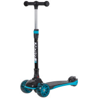 Самокат-кикборд Novatrack RainBow Basic Black морская волна (2020)