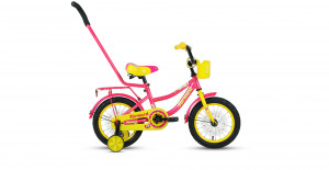 Велосипед Forward FUNKY 14 фиолетовый / желтый (2022) 