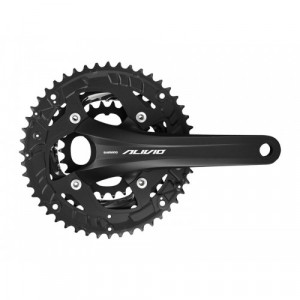 Система Shimano Alivio, M4060, 170мм, ин. вал., 44/32/22, без защ. зв., цв. черный 