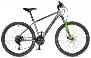 Велосипед Author Solution 27.5" серебро/черный/салатовый рама: 19" (2025) 