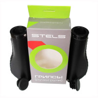 Грипсы Stels HBBT-002 130мм черные с черными кольцами прошитые