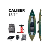 Каяк надувной одно-двухместный для рыбалки Aqua Marina Caliber-398 13'1" (2025)
