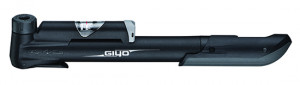 Велосипедный насос Giyo GP-43CA, пластик, манометр 120 PSI (8 атм), T-образная ручка Clever Valve Presta/Schrader, черный 