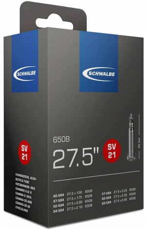 Велокамера 27.5" Schwalbe SV21 27.5'х1.50-2.40 40/62-584 IB 40mm (05-10400153) 