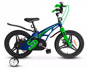 Велосипед Stels Galaxy Pro 16&quot; V010 синий/зеленый (2021) 