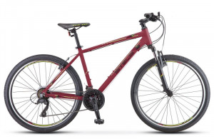 Велосипед Stels Navigator-590 V 26&quot; K010 бордовый/салатовый (2021) 