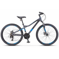 Велосипед Stels Navigator-610 MD 26" V050 (м) антрацитовый/синий рама: 16" (2025)