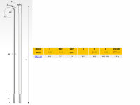 Спицы Pillar PSR 14, 2,0мм 14GX282 мм, серебристые