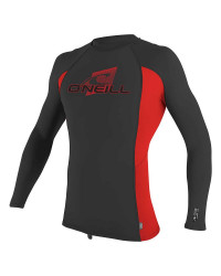 Гидромайка детская длинный рукав O'Neill YOUTH PREMIUM SKINS L/S RASH GUARD black/red 4174 GM5