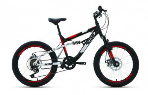 Велосипед Altair MTB FS 20 disc 6-ск чёрный/красный (2021) 