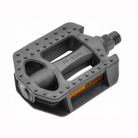 Педали FEIMIN FP-820B, ось 9/16" со светоотражателями, пластиковые чёрные