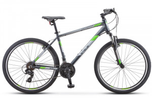 Велосипед Stels Navigator-590 V 26&quot; K010 серый/салатовый (2021) 