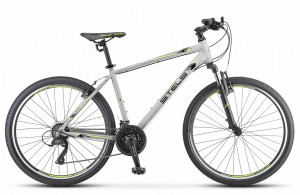Велосипед Stels Navigator-590 V 26&quot; K010 серый/салатовый (2021) 