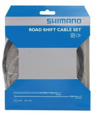 Трос + оплетка перекл Shimano, SP40, опл. 1700 мм черн., тр: 1.2X2100 мм нерж. x (2 шт), конц