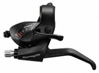 Шифтер/тормозная ручка Shimano Tourney TX800, 3 скорости, трос 1800 мм, черная ESTTX800LBL