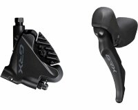 Ручка тормозная/шифтер Shimano GRX, ST-RX600/BR-RX400, левый, на 2 скорости, под дисковый тормоз, колодка с кулером