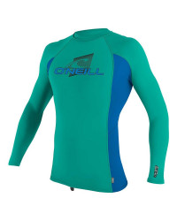 Гидромайка детская длинный рукав O'Neill YOUTH PREMIUM SKINS L/S RASH GUARD teal/blue S20 (4174 GM6)