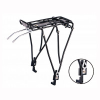 Багажник 24"-28" BLF-H28 STELS регулируемый алюминиевый чёрный под дисковый тормоз