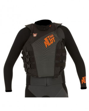 Спасательный жилет нейлон мужской Jetpilot Matrix Pro Nylon Vest ISO 50N Char/Orange 1817002 (2018) 