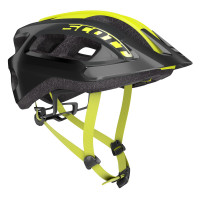 Велошлем Scott Supra (CE) black/radium yellow fade (2021)