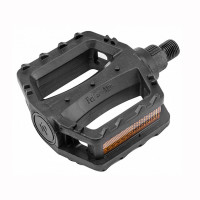 Педали FEIMIN FP-651, ось 1/2" со светоотражателями, пластиковые чёрные