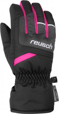 Перчатки горнолыжные Reusch Bennet R-Tex XT Junior black/black melange/pink glo