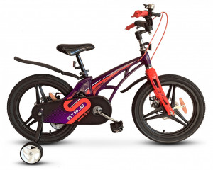 Велосипед Stels Galaxy Pro 16&quot; V010 фиолетовый/красный (2021) 