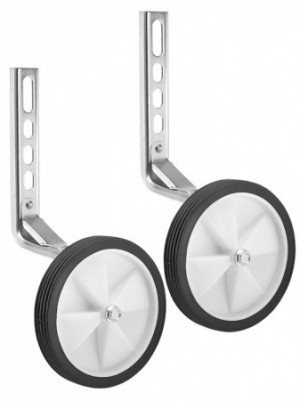 Дополнительные колеса (белые) Stels HL-TW15 12&quot;-20&quot; с серебристыми кронштейнами пластик/металл 