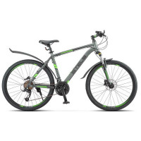 Велосипед Stels Navigator-640 D 26" V010 антрацитовый/зеленый (2019)