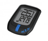 Велокомпьютер беспроводной KLS DIRECT WL синий, 7 функций: спидометр, трипметр, одометр, время в поездке, макс.скорость, часы (12/24), средняя скорость, влагозащита IPX8, батарейки 2х 3V CR2032 в компл.