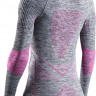 Термофутболка X-Bionic Energy Accumulator 4.0 Melange Lg Sl Grey Melange/Pink Women - Термофутболка X-Bionic Energy Accumulator 4.0 Melange Lg Sl Grey Melange/Pink Women