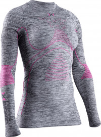 Термофутболка X-Bionic Energy Accumulator 4.0 Melange Lg Sl Grey Melange/Pink Women