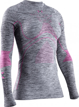 Термофутболка X-Bionic Energy Accumulator 4.0 Melange Lg Sl Grey Melange/Pink Women 