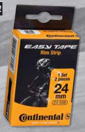Ободная лента Continental Easy Tape Rim Strip (до 116 PSI), чёрная, 14 - 622, 2 шт.