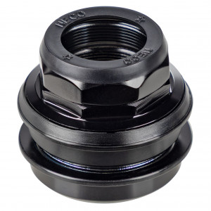 Рулевая колонка Neco H118, ZS44, 1 1/8&quot;(резьб.), алюм.чашки, картр.подшипники, черный 