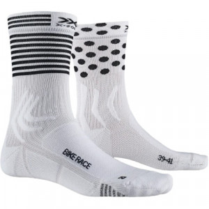 Носки X-Socks Bike Race 4.0 arctic white/dot/stripe W011 