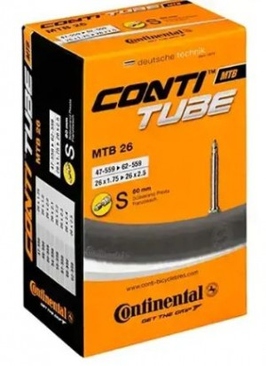 Велокамера Continental 26" 26'x1.75-2.50 47-62/559 Sport 60мм MTB/02-0181671 