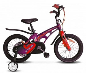 Велосипед Stels Galaxy 16&quot; V010 фиолетовый/красный (2021) 