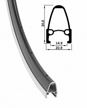 Обод Stels 28&quot; (700C) XR-30 700&quot;x622x24 спицы, алюминиевый, фрезерованные боковины (для велосипедов XT300) 