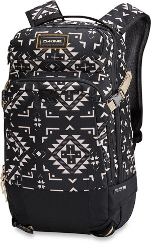 Сноубордический рюкзак Dakine Women&#039;s Heli Pro 20L Silverton Onyx (чёрный с бежевым орнаментом) 