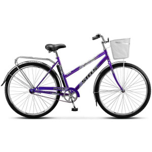 Велосипед Stels Navigator-300 Lady 28&quot; Z010 (с корзиной) фиолетовый (2021) 