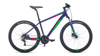 Велосипед Forward APACHE 27.5 3.2 disc фиолетовый/зеленый Рама: 21" (демо-товар, отличное состояние)